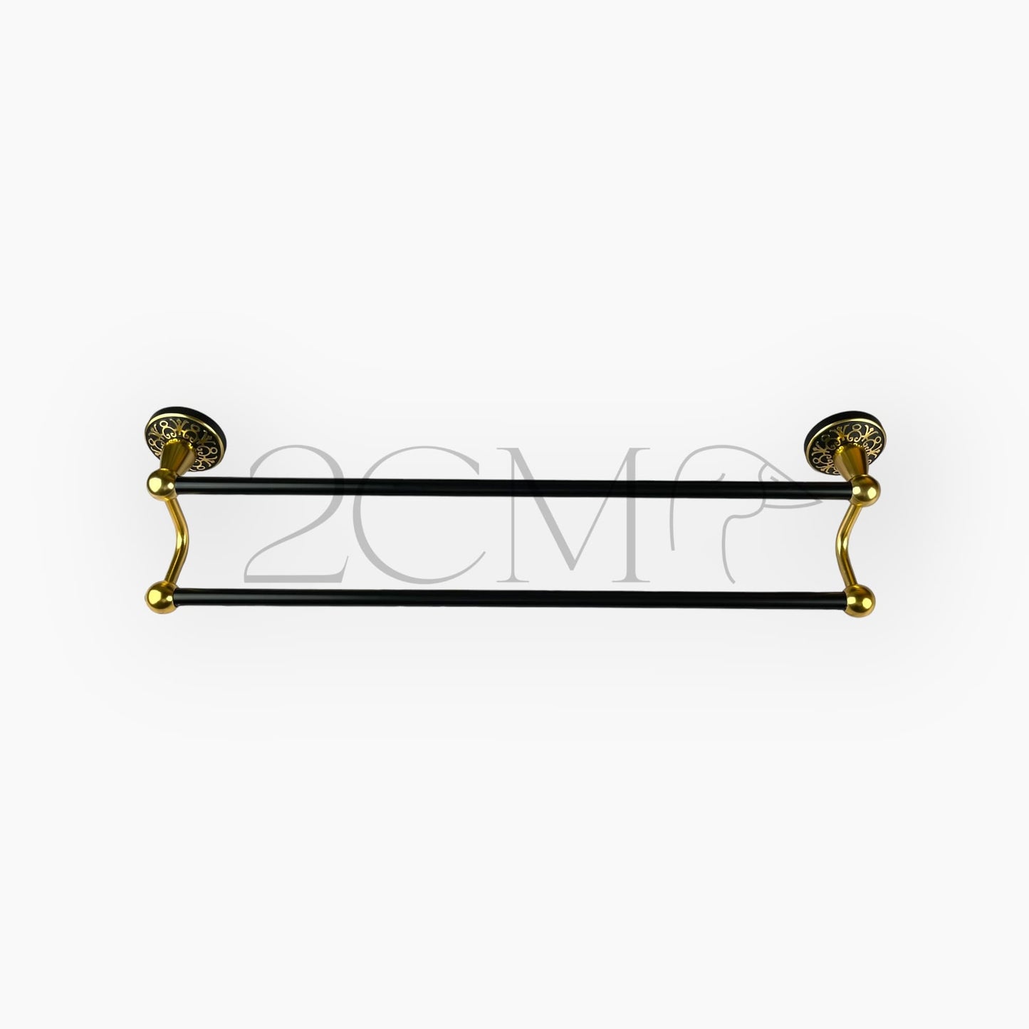 Porte-Serviette Double Bar Black & Gold